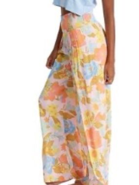 BILLABONG split spirt Wide-Leg Floral Pants